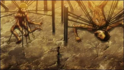 Quels sont les noms des deux titans qu'a capturés Hanji ?