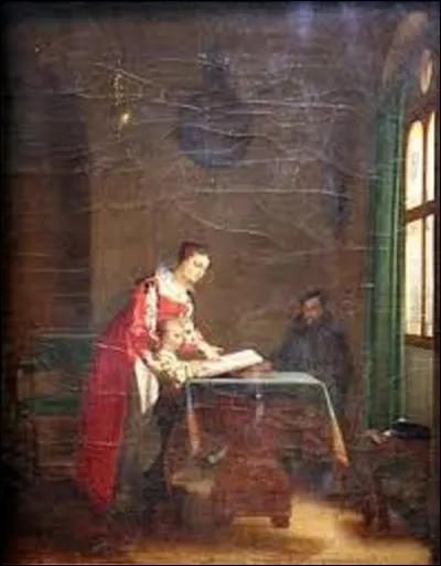 Conservée au château de Pau, "L'Éducation d'Henri IV" est une peinture à l'huile peinte en 1817. Pourriez-vous me citer le nom de ce peintre de genre et troubadour qui a réalisé ce tableau ?