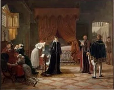 Peintre, scénographe et architecte (1786-1833), il réalise, vers 1808, cette huile sur toile nommée "Marie Stuart, reine d'Écosse, recevant sa sentence de mort que vient de ratifier le Parlement". Quel artiste, exilé à la chute de Napoléon Ier à la Havane, a peint cette oeuvre de 1,29 m sur 1,62 m ?