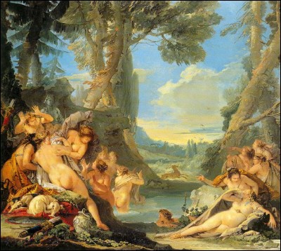 "Le bain de Diane" (1743/44)Ce sujet est abord&eacute; &agrave; au moins trois reprises par celui consid&eacute;r&eacute; par certains comme "le plus grand peintre d&eacute;coratif du XVIIIe si&egrave;cle". La version de la collection E.G. B&uuml;hrle est singuli&egrave;re : Act&eacute;on n'est pas montr&eacute; au moment de sa m&eacute;tamorphose, mais de sa d&eacute;couverte par Diane et ses nymphes. Qui en est l'auteur ?