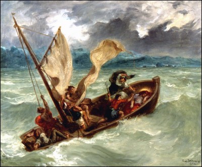 "Le Christ sur le lac G&eacute;n&eacute;zareth" (1853)Chef de file de l'&eacute;cole romantique, cet artiste est admir&eacute; pour ses libert&eacute;s prises avec les mod&egrave;les picturaux traditionnels. La voile gonfl&eacute;e par le vent attire le regard vers le ciel charg&eacute; de nuages. En collectionnant les toiles d'un pr&eacute;curseur, E.G. B&uuml;hrle inscrit l'impressionnisme fran&ccedil;ais dans l'histoire de l'art du XIXe si&egrave;cle. De qui s'agit-il ?