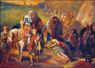 "Retour de bless&eacute;s" (1853)N&eacute; aux Grandes Antilles, il commence sa carri&egrave;re artistique dans l'atelier d'Ingres. Un tournant vers Delacroix, un s&eacute;jour &agrave; Alger, et peut-&ecirc;tre son origine, le pr&eacute;destinent &agrave; l'Orientalisme. Les combats pour la conqu&ecirc;te d'Alger lui procurent des sujets. Quel est son nom ?