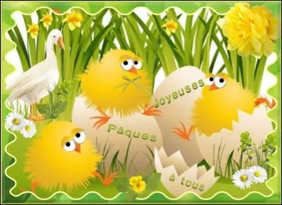 "Joyeuses Pâques à tous" ! Compte les consonnes. Il y en a...
