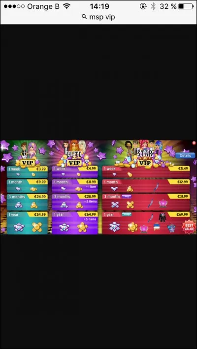 On te demande si tu veux faire VIP. Que réponds-tu ?