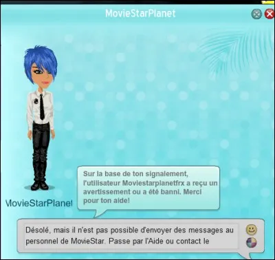 Pouvons-nous écrire un message aux modérateurs ?