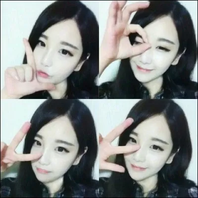 Fais-tu ce genre de signes ou d'autre gestes mignons dans le même type lorsque tu prends une photo ?