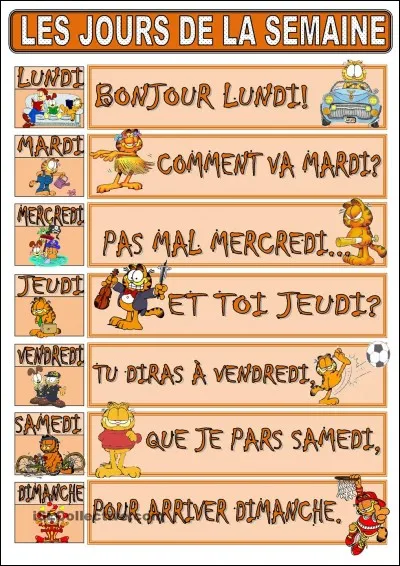 Quel jour de la semaine est le jour de la Lune ?