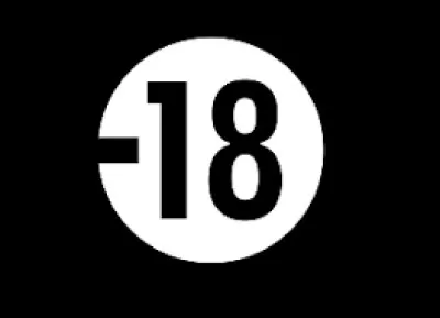 Parmi la signalétique jeunesse utilisée à la télévision, on trouve le "- 18".