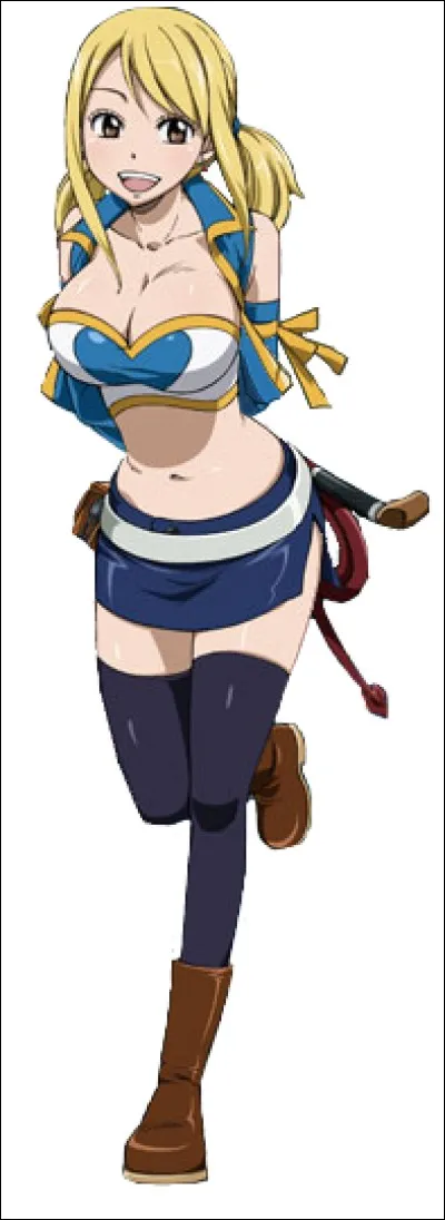 Où se situe la marque de Lucy et de quelle couleur est-elle ?