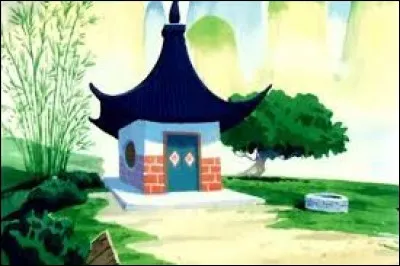 Où est située la maison du grand-père adoptif de Goku ?