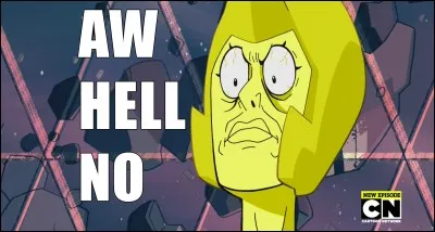 Dans "Steven Bombe" qui est sorti en mars et avril 2017, quel geste fait Diamant Jaune quand elle dit "That will be all" ?