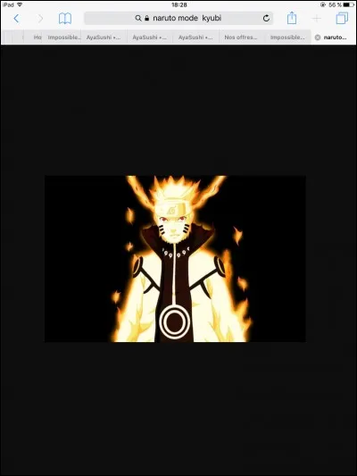 Comment se nomme le mode de Naruto montré sur l'image ?