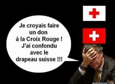 Quel ministre délégué au budget sous François Hollande a malencontreusement confondu le drapeau de la Croix-Rouge et le drapeau suisse ?