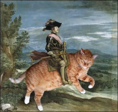 A quel peintre vous fait penser ce gros minou qui sert de monture au roi Philippe IV ?