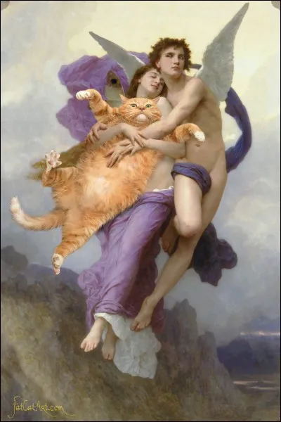 Que fait ce chat avec Psyché, et à qui appartenait cette toile ?