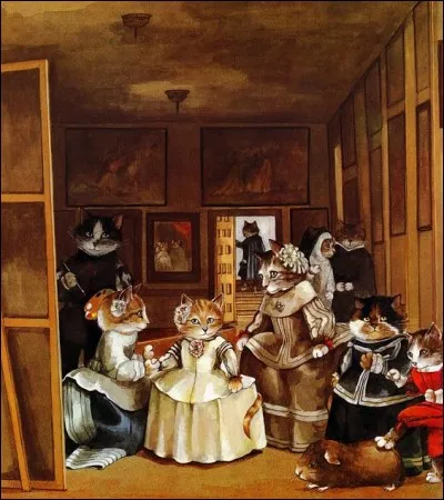 De qui est la toile dans laquelle les chats se sont incrustés ?