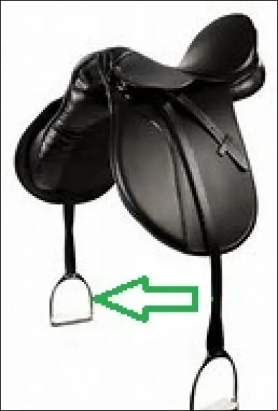 Comment nomme-t-on la partie de la selle désignée sur la photo ?