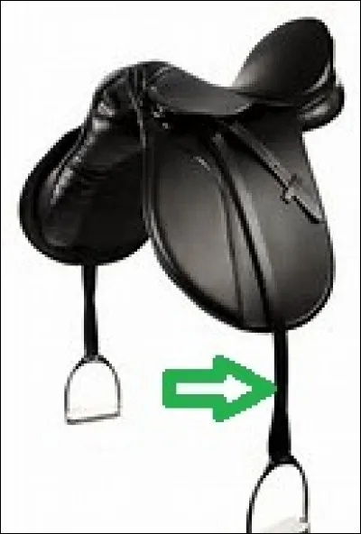 Comment nomme-t-on la partie de la selle désignée sur la photo ?