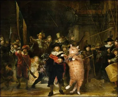 Notre minet s'est incrusté sur la toile célèbre de :