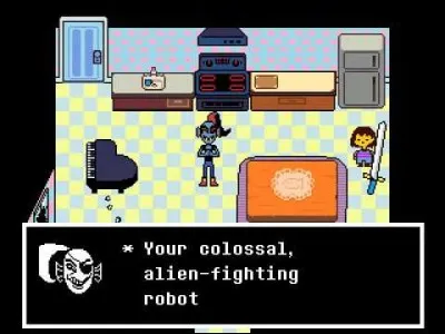 Que fais Undyne lorsque tu veux te lever pour prendre une boisson ?