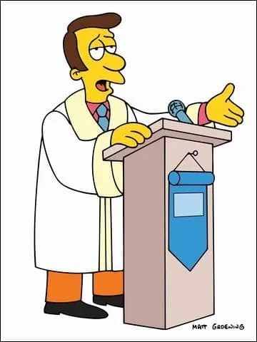 Quel est le nom du pasteur du Temple de Springfield ?