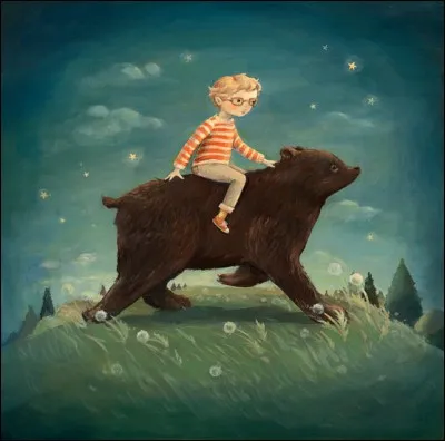 Pour retrouver le film, il faut remplacer la fourrure brune de l'ours par de la fourrure blanche, remplacer l'herbe par de la glace et de la neige, et enfin y voir une héroïne, une brune et non une blonde. Ce film, tiré d'une trilogie littéraire magnifique, c'est ?