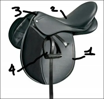 Comment se nomme la partie n&deg;3 de la selle ?