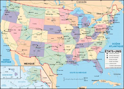 Partie 1 : Géographie. Sur combien de kilomètres carrés s'étendent les États-Unis ?