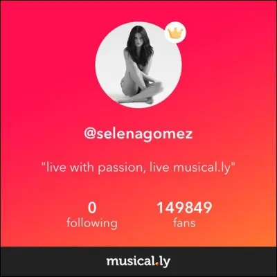 Combien Selena Gomez a-t-elle de musical.ly(s) ?