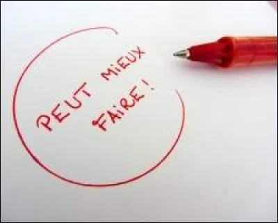 Quelle couleur utilise la maîtresse pour corriger ?