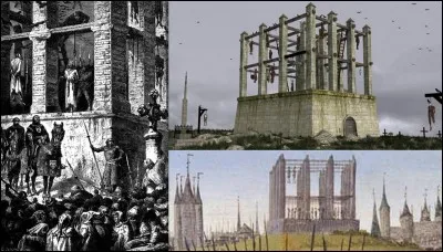 Allons au « 57 rue de la grange aux belles » !
Cette rue ne porte plus son nom d'origine qui était « rue de la grange aux pelles ». Ceux qui s'en sortaient vivants avaient la chance d'avoir vu leur corde se casser.
Où sommes-nous et que se passait-il à proximité ?