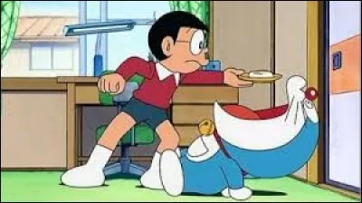 Quel goûter Daraemon prend-il à Nobita lors de leur rencontre ?