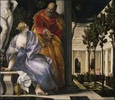 Je vais rester un instant sur un autre tableau représentant Bethsabée. Celui-ci s'intitule simplement "Bethsabée au bain" et est daté d'environ 1575. Pourriez-vous me citer le nom du peintre de mouvement maniérisme de la Renaissance italienne qui a représenté cette figure biblique ?