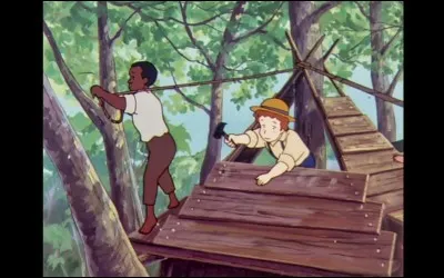 Combien de fois la cabane de Huck a-t-elle été construite ?