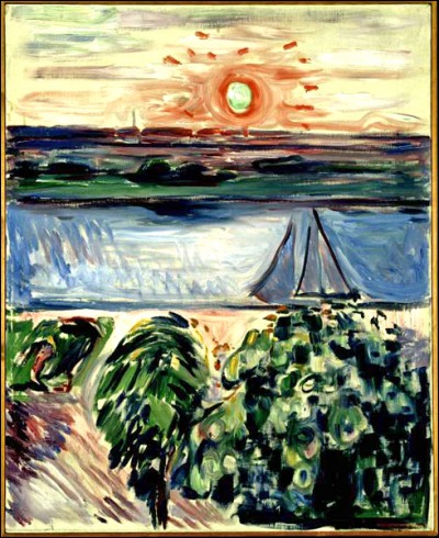 "Canal au coucher du soleil" (1908)