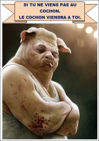 D'où vient l'expression : "Si les petits cochons ne le mangent pas" pour dire "s'il n'arrive rien de fâcheux à une personne" ?