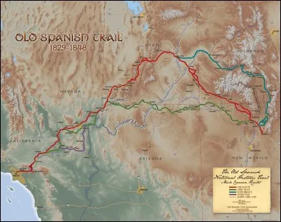 Identifiez la route historique de commerce reliant les villages du nord du Nouveau-Mexique à Los Angeles en passant par le Nevada.