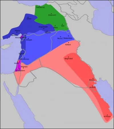 En quelle année eurent lieu les accords de Sykes-Picot ?