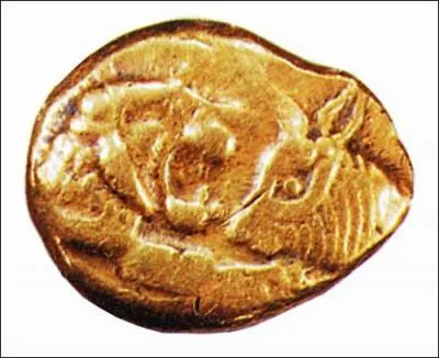 Il fit fabriquer un lion d'or pur. Malheureusement, lors d'un incendie, ce-dernier fondit.