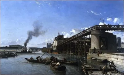Qui a peint, en 1853, "Vue de Paris, la Seine, l'Estacade" ?