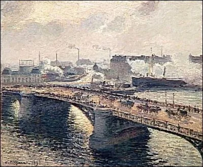 Qui a peint, en 1896, "Le Pont Boieldieu à Rouen, temps mouillé" ?