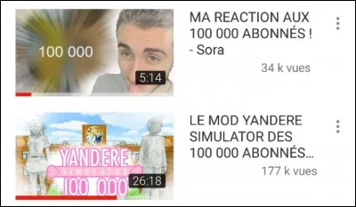 Quand est-ce qu'il a eu les 100 000 abonnés ?