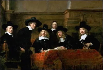 Quel peintre hollandais du XVIIe siècle a représenté dans le tableau "Le syndic de la guilde des drapiers" les syndics vérifiant les comptes de la corporation des drapiers d'Amsterdam ?