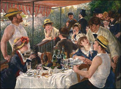 Quel peintre impressionniste a représenté ses amis et modèles sur la terrasse du restaurant La Fournaise situé sur l'île de la Seine à Chatou dans la toile "Le déjeuner des canotiers" ?