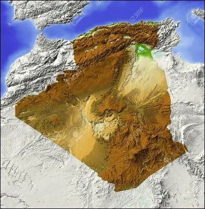 Quel est le nom du pays mis en évidence sur cette carte ?