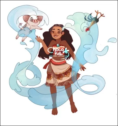 Comment le compagnon de Vaiana (pendant qu'elle navigue) s'appelle-t-il ?