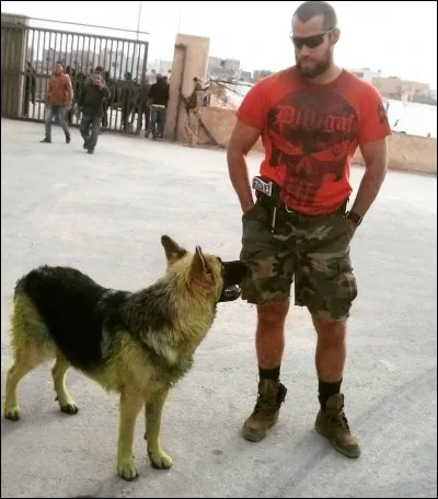 Pourquoi la chienne du chef est-elle colorée en vert ?