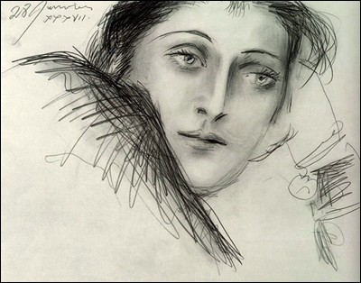 Pablo Picasso "Esquisse de ..." (1937). Photographe et artiste peintre.