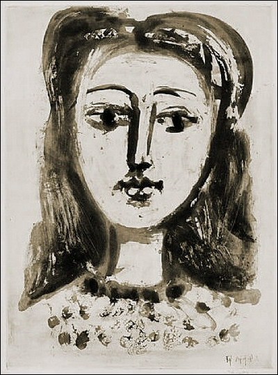 Pablo Picasso "...". Artiste peintre et écrivaine, auteure du bestseller "Vivre avec Picasso" (1964). Compagne, mère de Claude (1947) et de Paloma (1949).