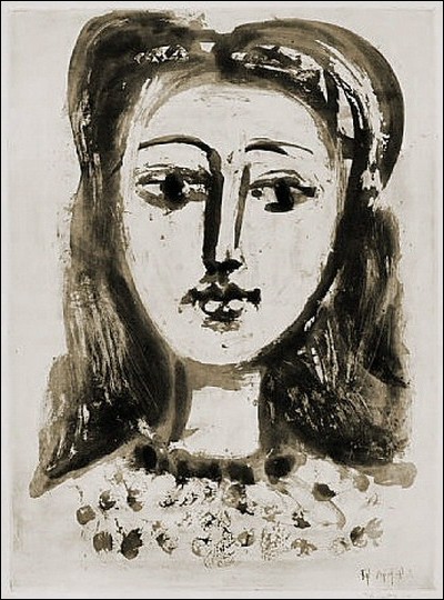 Pablo Picasso "...". Artiste peintre et &eacute;crivaine, auteure du bestseller "Vivre avec Picasso" (1964). Compagne, m&egrave;re de Claude (1947) et de Paloma (1949).